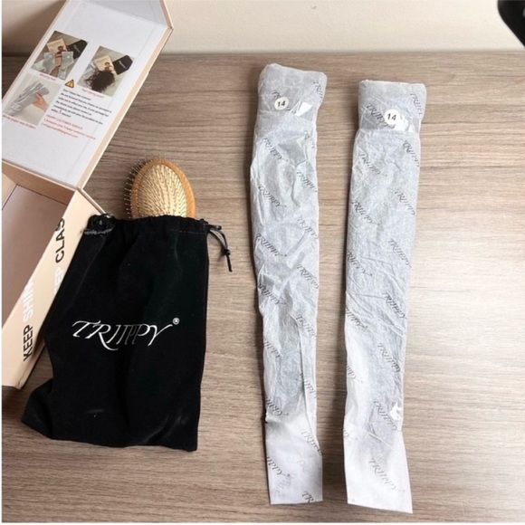 Triippy Raw Natural Black Remy Human Hair 14 Inch Sew In Hair Extension Bundle - Picture 9 of 10